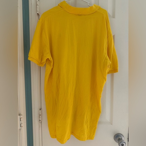 Polo Ralph Lauren Vintage Yellow Polo Blue pony XL Made in USA - Picture 4 of 4